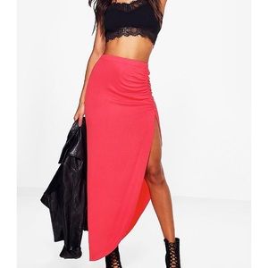 (SOLD) coral maxi skirt